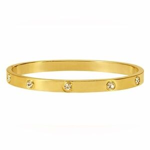 18k Yellow Gold Love Bangle Bracelet with Diamonds